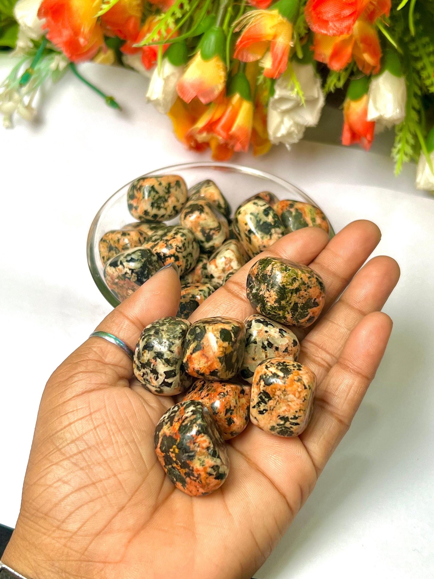 Orange Orthoclase Stone Tumbled Stone - Spiritual Stone -Healing Crystals in pack sizes of 1,3,5, and 10 Pieces Quality AAAAA +++++
