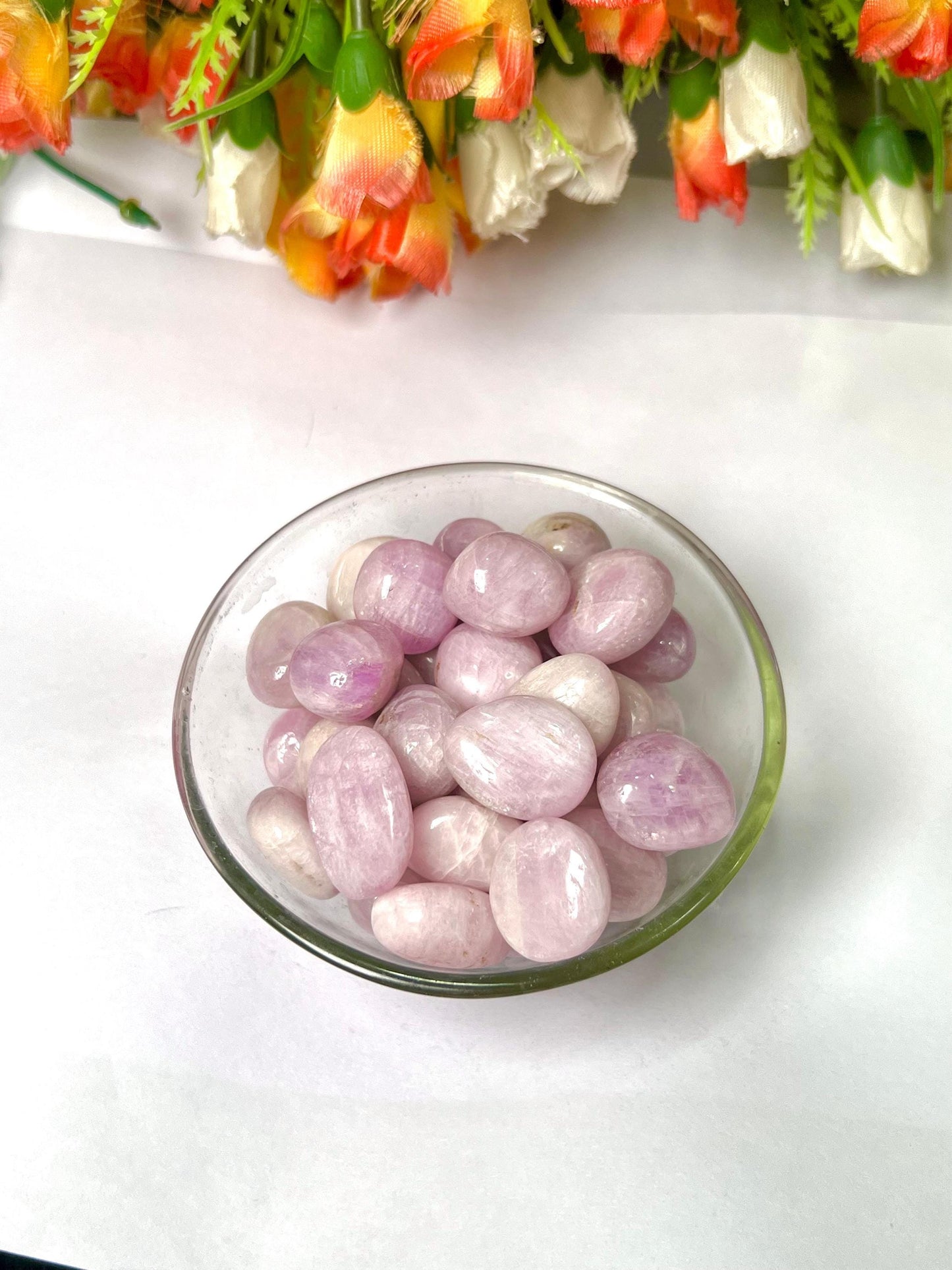 Kunzite Stone Tumbled Stone - Spiritual Stone -Healing Crystals in pack sizes of 1,3,5, and 10 Pieces Quality AAAAA +++++
