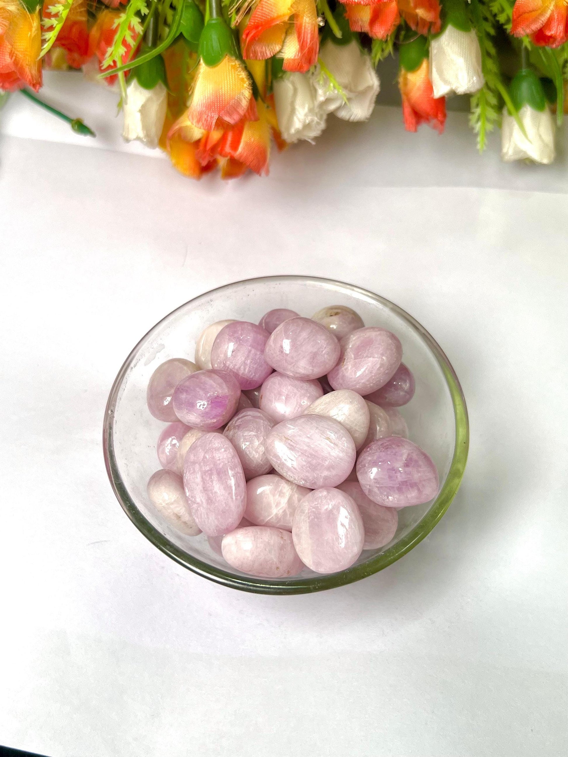 Kunzite Stone Tumbled Stone - Spiritual Stone -Healing Crystals in pack sizes of 1,3,5, and 10 Pieces Quality AAAAA +++++