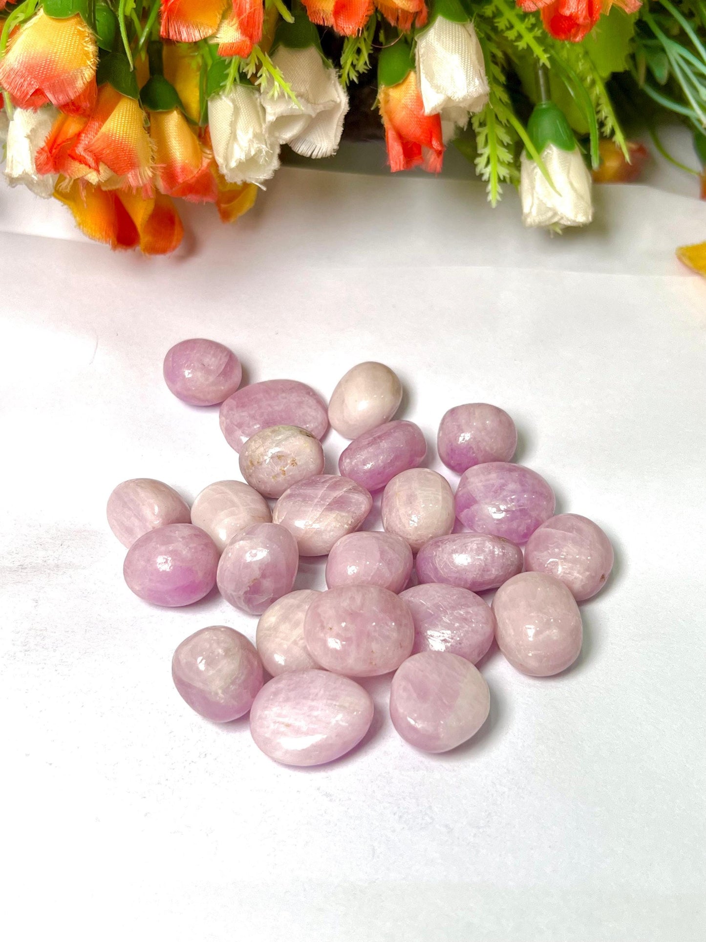 Kunzite Stone Tumbled Stone - Spiritual Stone -Healing Crystals in pack sizes of 1,3,5, and 10 Pieces Quality AAAAA +++++