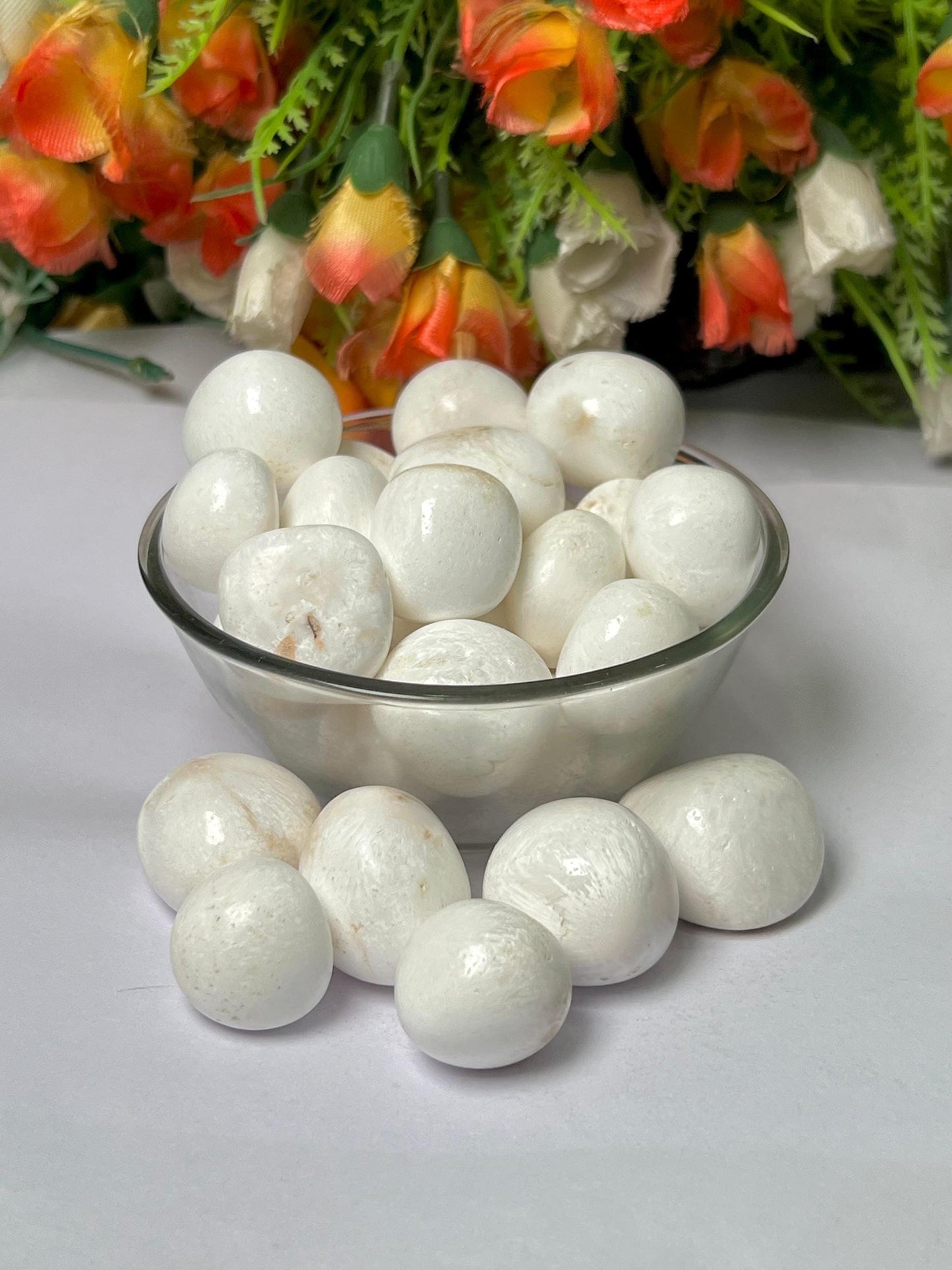 Scolecite Stone Tumbled Stone - Spiritual Stone -Healing Crystals in pack sizes of 1,3,5, and 10 Pieces Quality AAAAA +++++