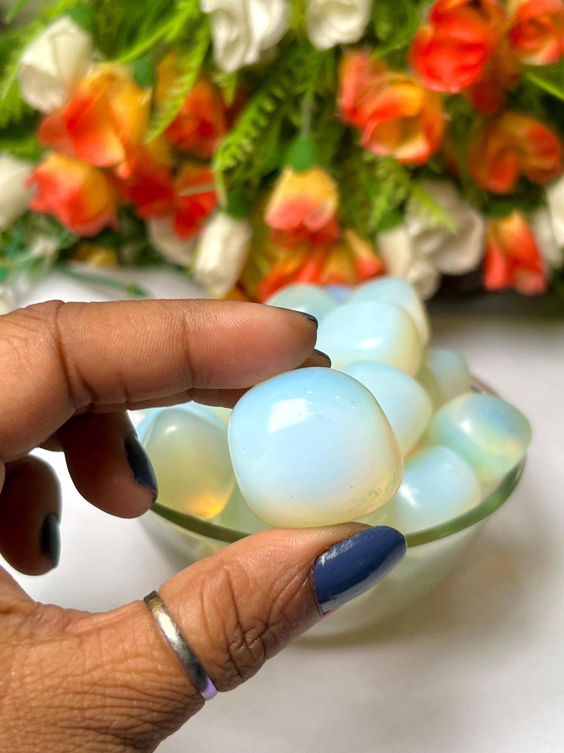 Opalite Stone Tumbled Stone - Spiritual Stone -Healing Crystals in pack sizes of 1,3,5, and 10 Pieces Quality AAAAA +++++