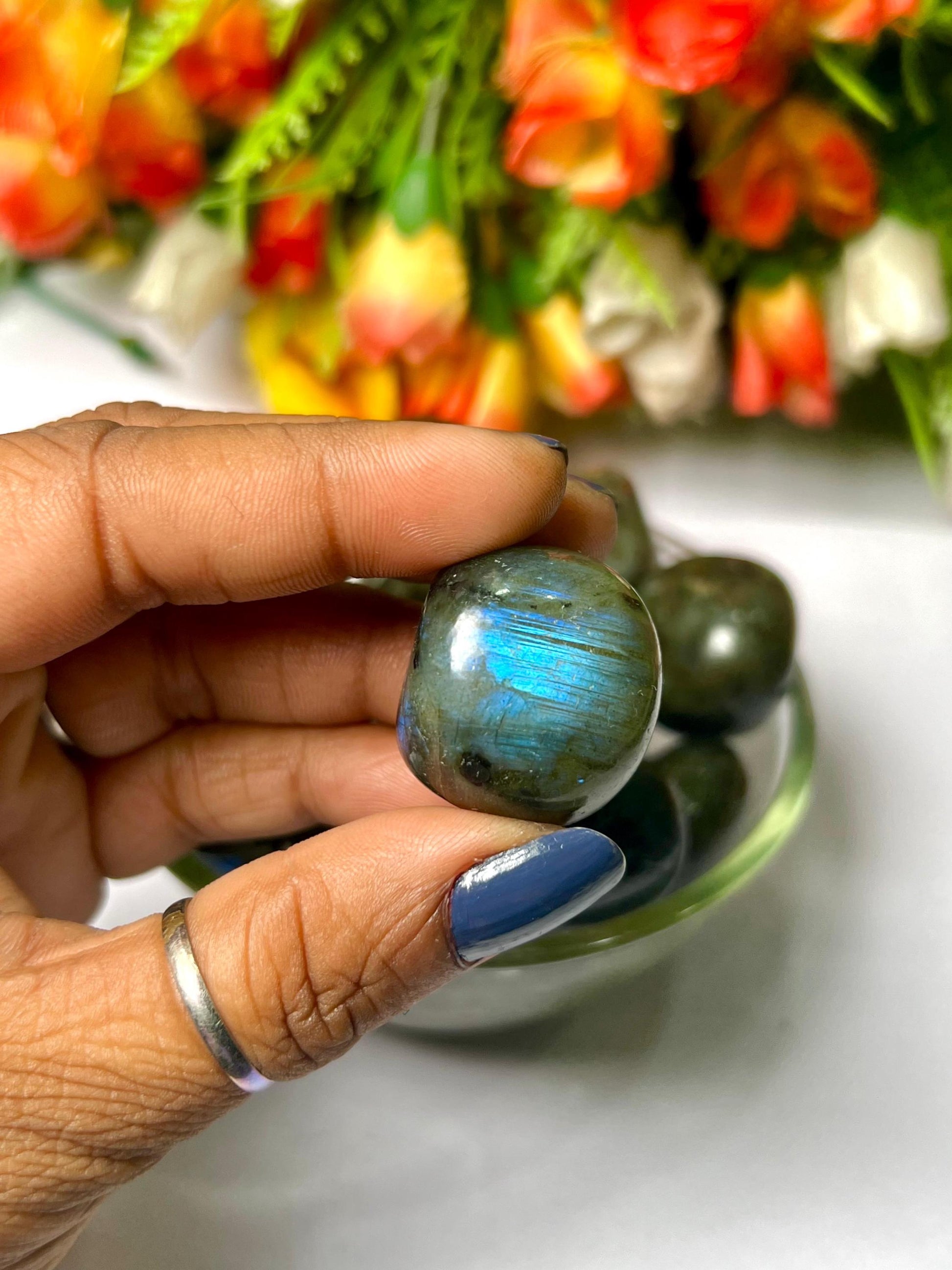 Rainbow Labradorite Stone Tumbled Stone - Spiritual Stone -Healing Crystals in pack sizes of 1,3,5, and 10 Pieces Quality AAAAA +++++