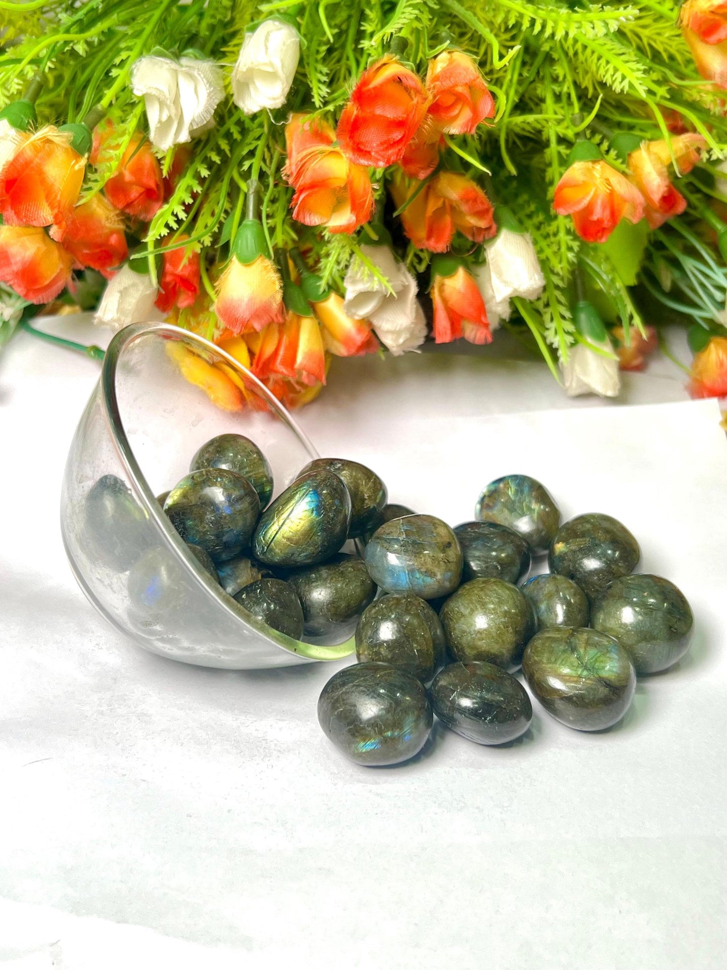 Rainbow Labradorite Stone Tumbled Stone - Spiritual Stone -Healing Crystals in pack sizes of 1,3,5, and 10 Pieces Quality AAAAA +++++