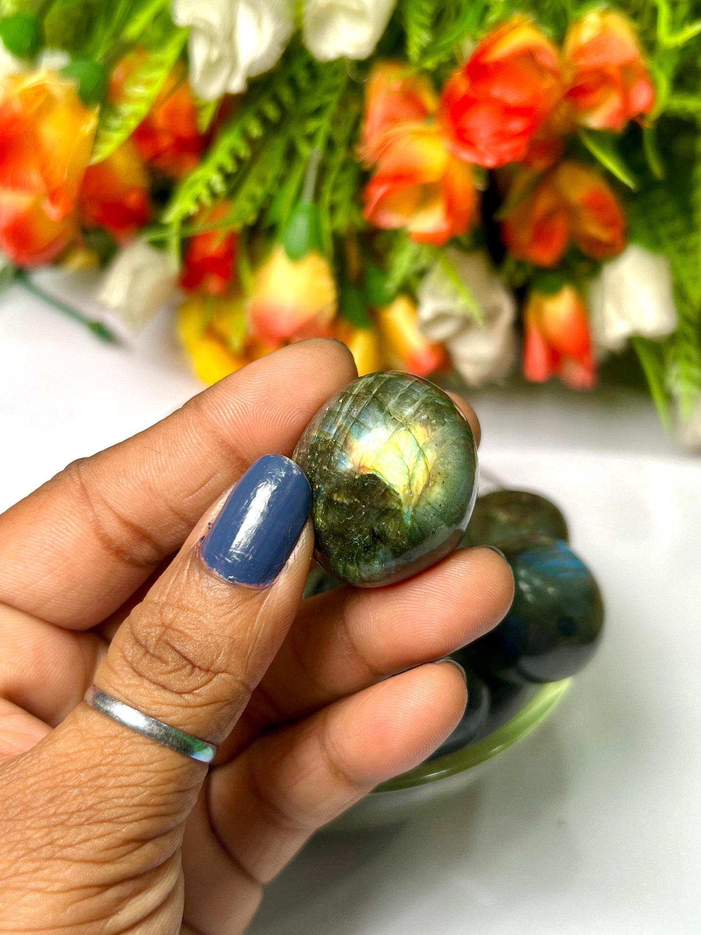 Rainbow Labradorite Stone Tumbled Stone - Spiritual Stone -Healing Crystals in pack sizes of 1,3,5, and 10 Pieces Quality AAAAA +++++