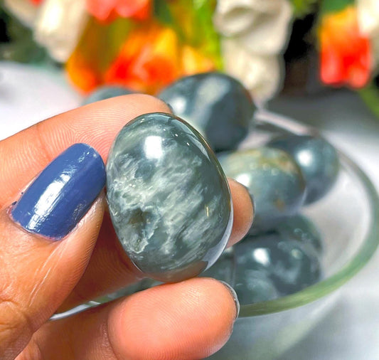 Gray Cat's Eye Stone Tumbled Stone - Spiritual Stone -Healing Crystals in pack sizes of 1,3,5, and 10 Pieces Quality AAAAA +++++