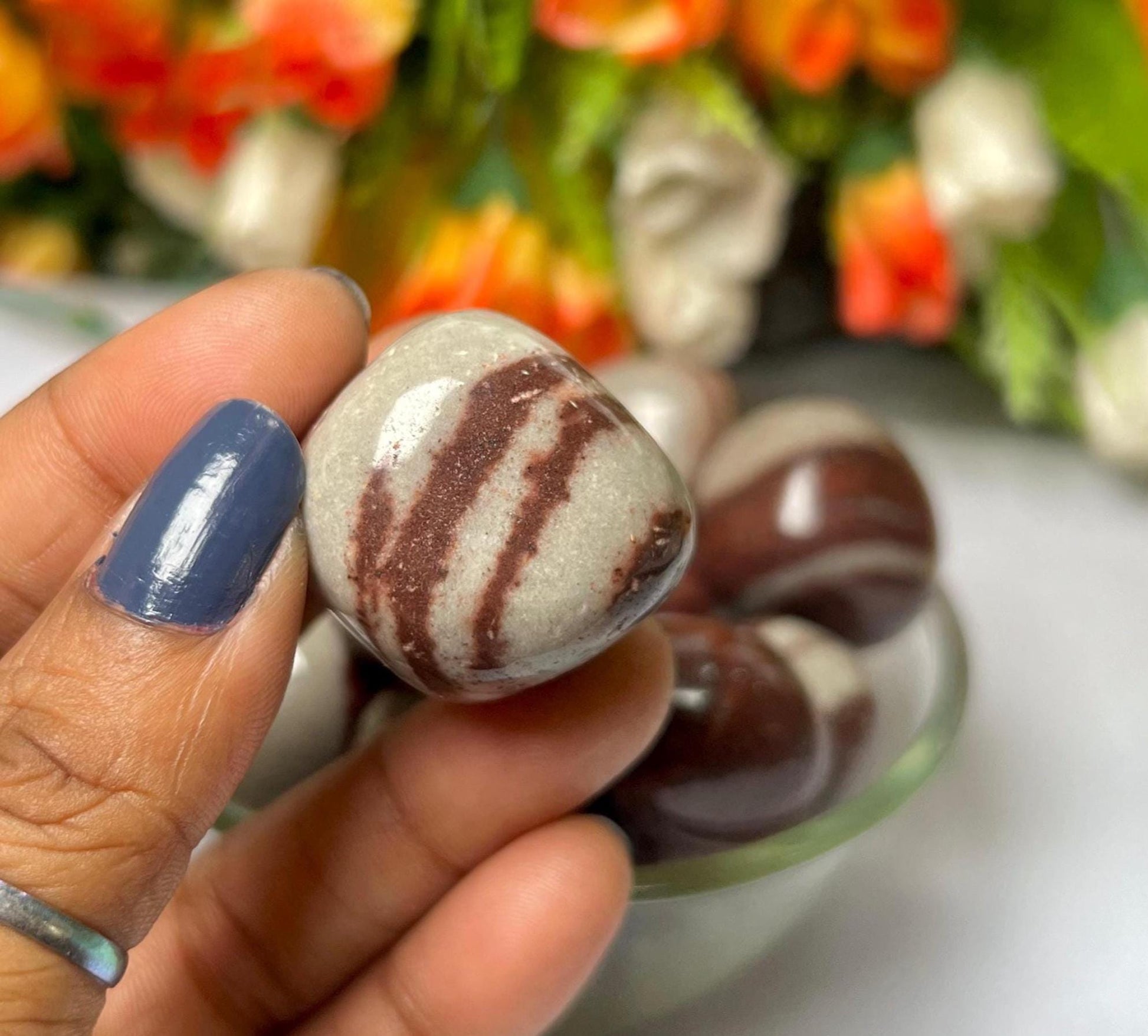 Narmada Agate Stone Tumbled Stone - Spiritual Stone -Healing Crystals in pack sizes of 1,3,5, and 10 Pieces Quality AAAAA +++++