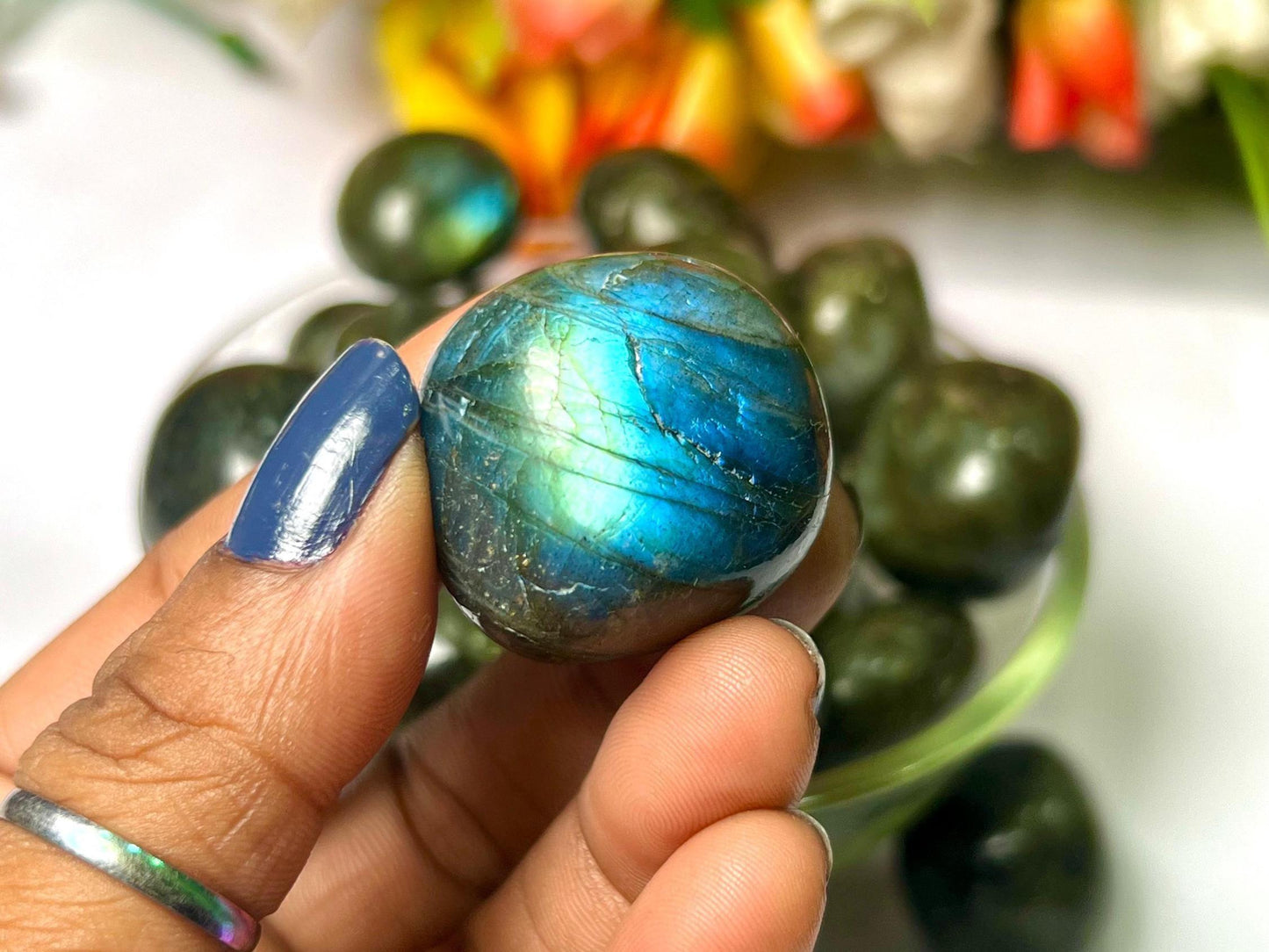 Rainbow Labradorite Stone Tumbled Stone - Spiritual Stone -Healing Crystals in pack sizes of 1,3,5, and 10 Pieces Quality AAAAA +++++