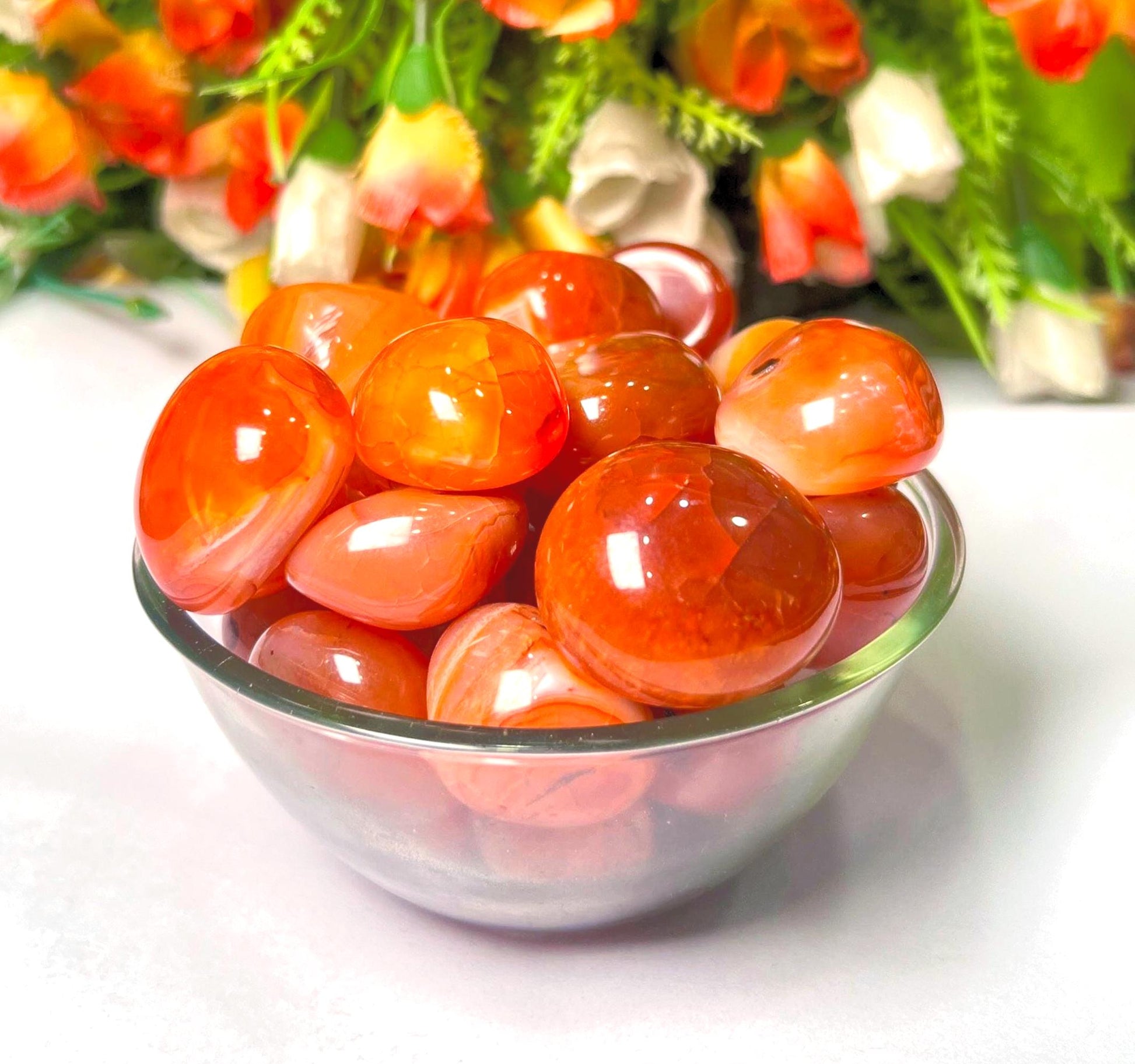 Carnelian Stone Tumbled Stone - Spiritual Stone -Healing Crystals in pack sizes of 1,3,5, and 10 Pieces Quality AAAAA +++++