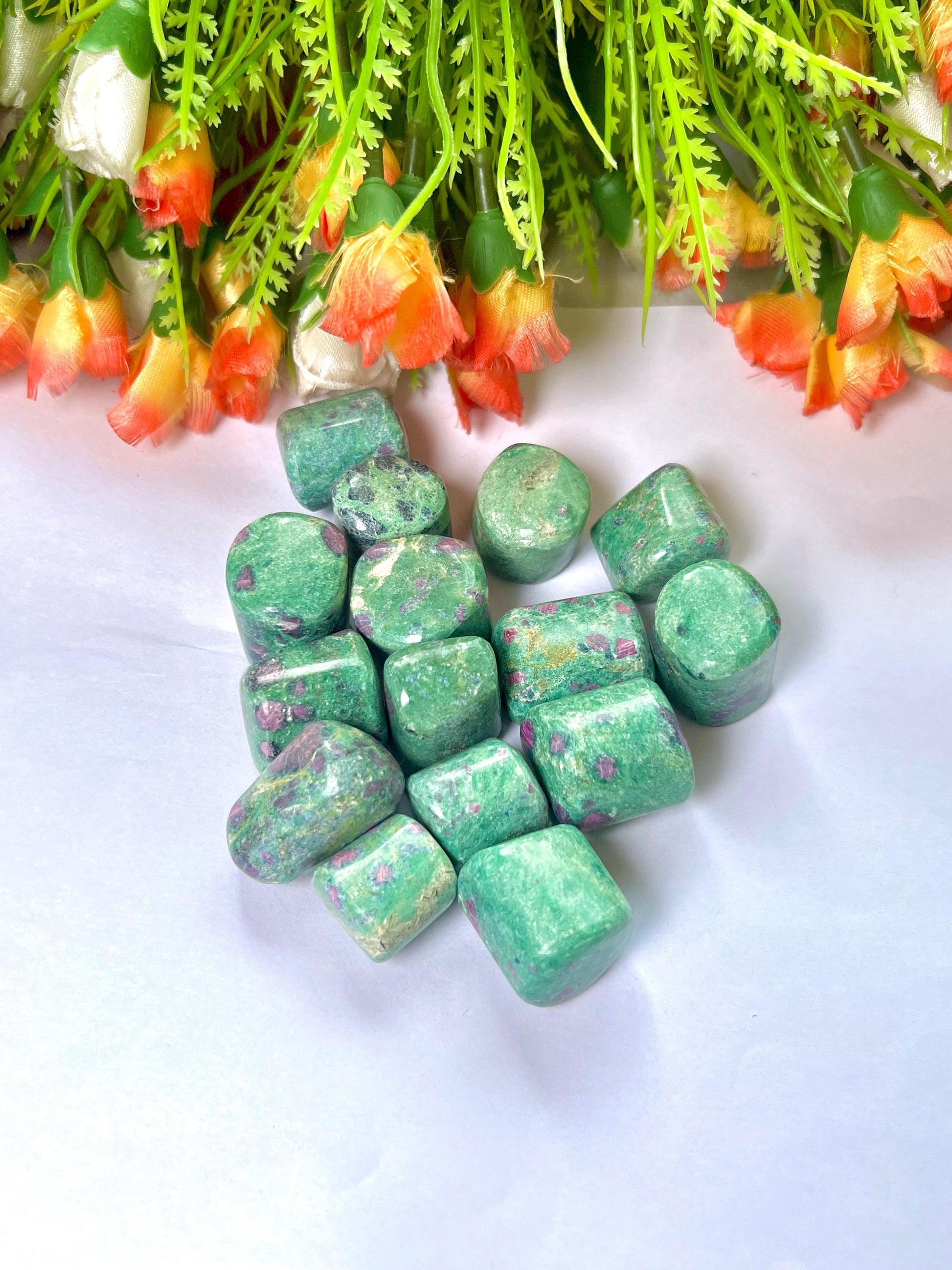 Ruby Zoisite Stone Tumbled Stone - Spiritual Stone -Healing Crystals in pack sizes of 1,3,5, and 10 Pieces Quality AAAAA +++++