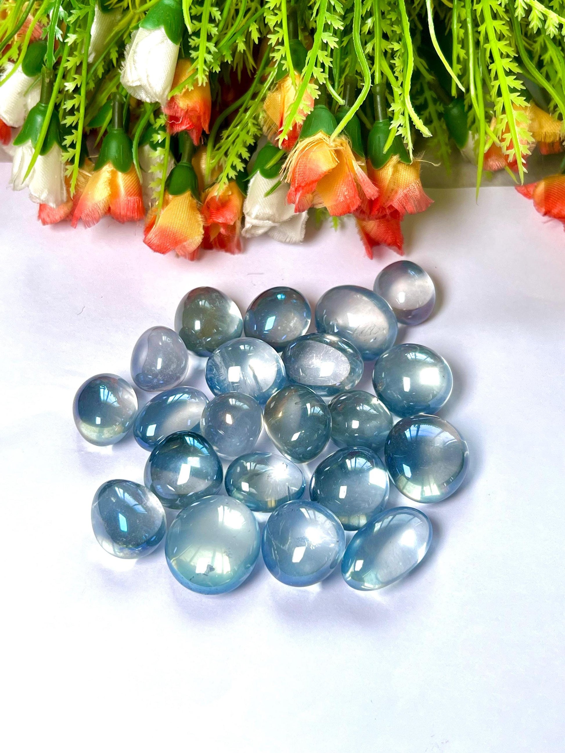 Labradorite Aura Quartz Stone Tumbled Stone - Spiritual Stone -Healing Crystals in pack sizes of 1,3,5, and 10 Pieces Quality AAAAA +++++