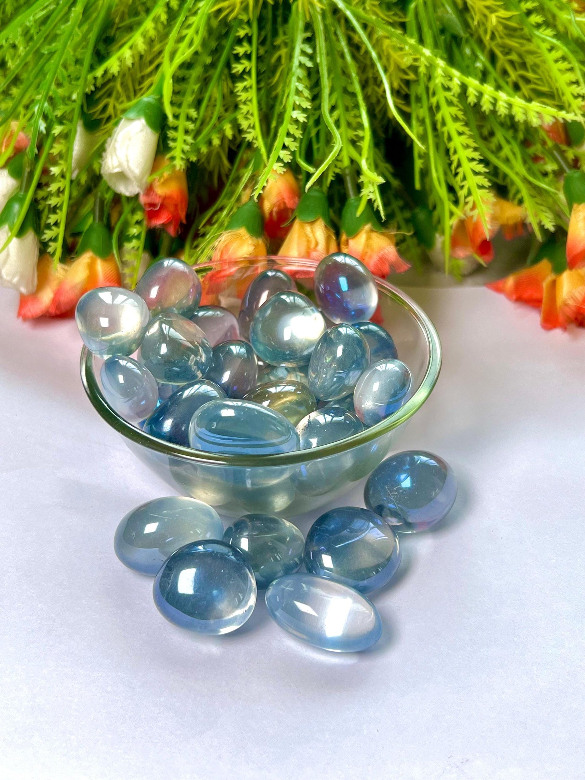 Labradorite Aura Quartz Stone Tumbled Stone - Spiritual Stone -Healing Crystals in pack sizes of 1,3,5, and 10 Pieces Quality AAAAA +++++