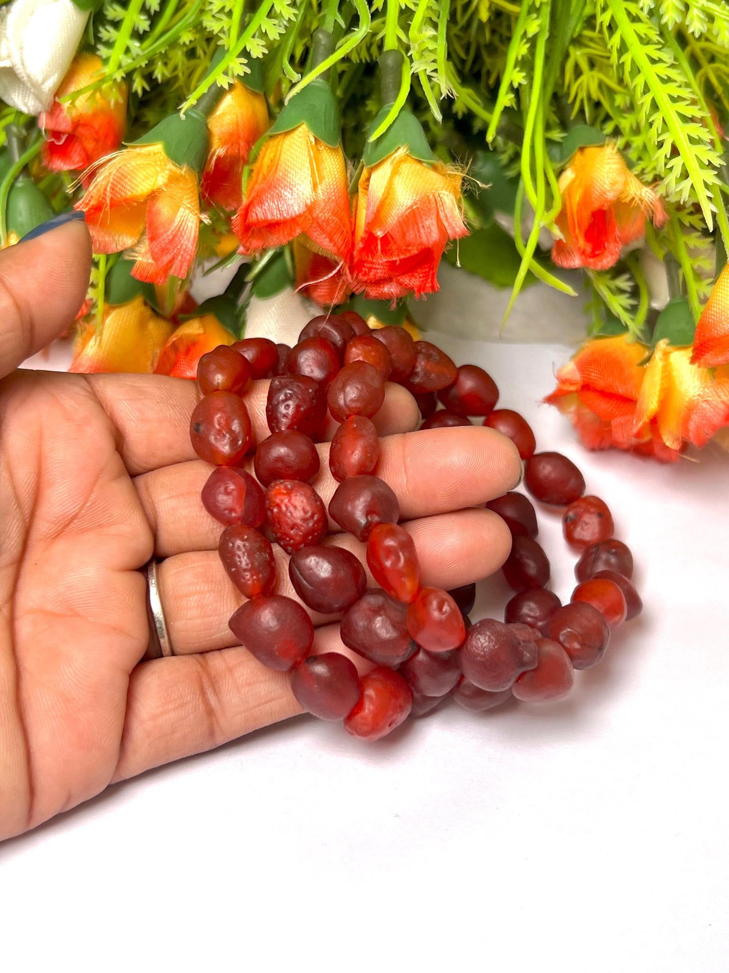 Carnelian Gobi Desert Stone Bracelet l Stretchable Bracelet l Unisex Bracelet l 10 MM Bracelet