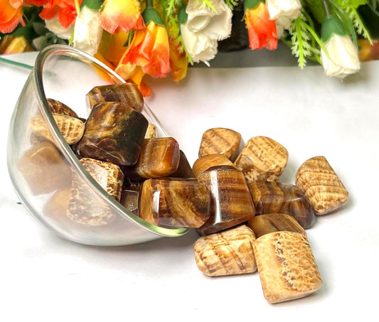 Brown Aragonite Stone Tumbled Stone - Spiritual Stone -Healing Crystals in pack sizes of 1,3,5, and 10 Pieces Quality AAAAA +++++