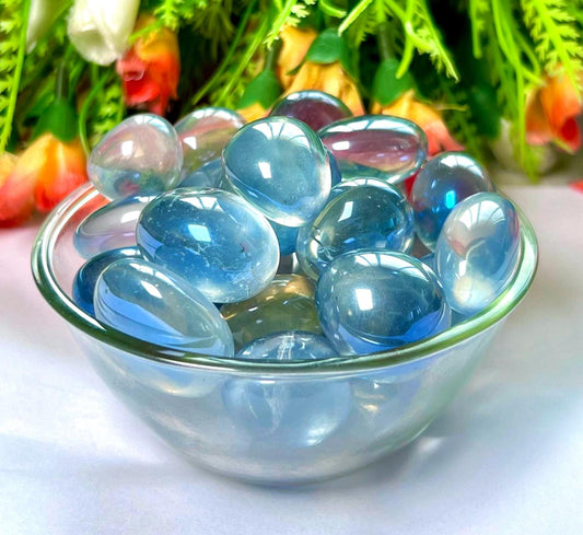 Labradorite Aura Quartz Stone Tumbled Stone - Spiritual Stone -Healing Crystals in pack sizes of 1,3,5, and 10 Pieces Quality AAAAA +++++