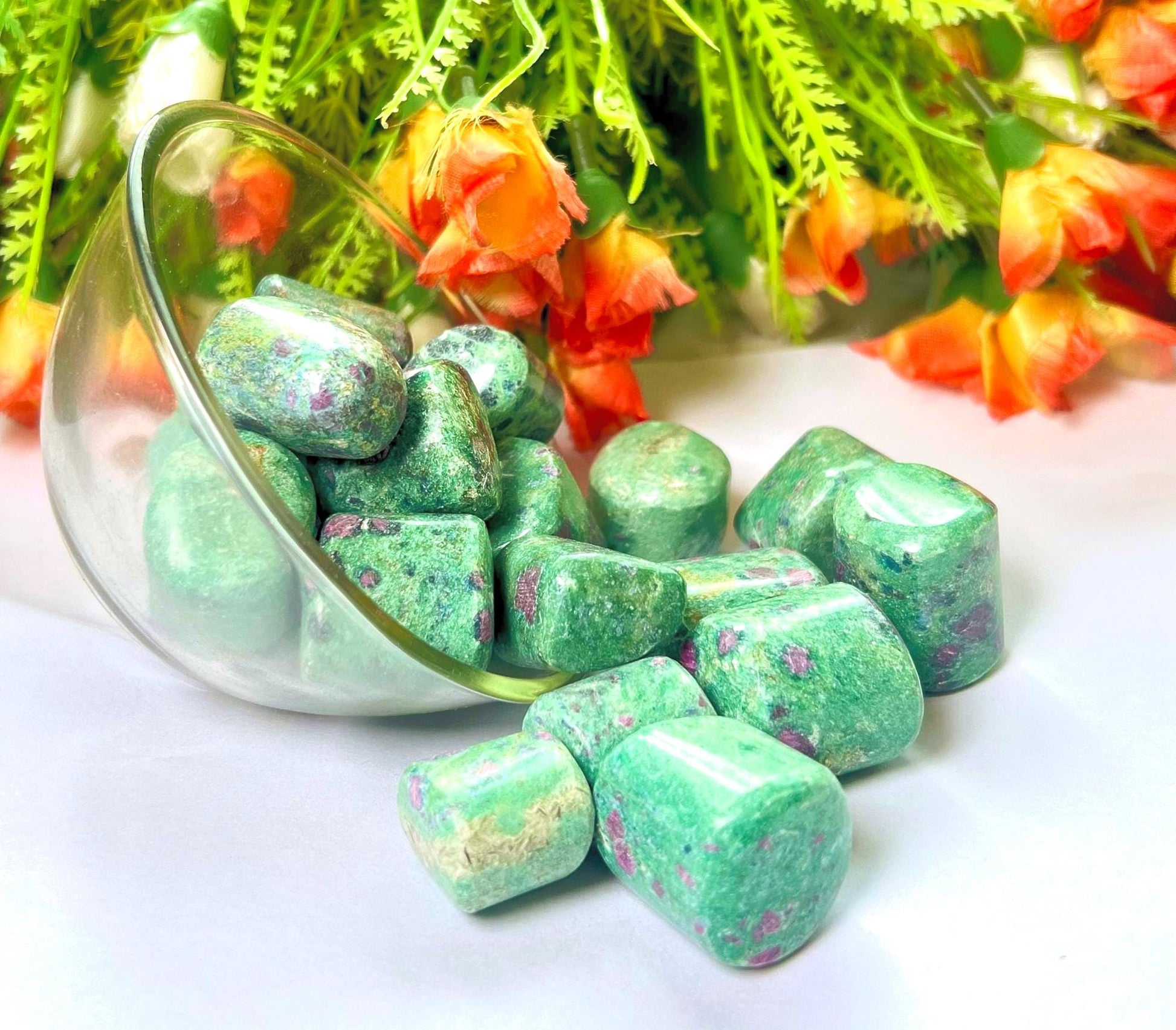 Ruby Zoisite Stone Tumbled Stone - Spiritual Stone -Healing Crystals in pack sizes of 1,3,5, and 10 Pieces Quality AAAAA +++++