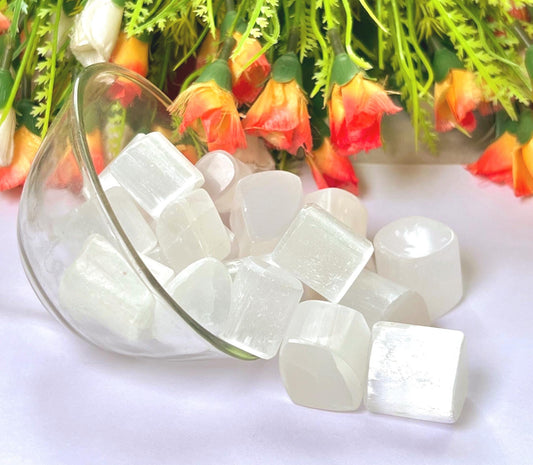 Selenite Stone Tumbled Stone - Spiritual Stone -Healing Crystals in pack sizes of 1,3,5, and 10 Pieces Quality AAAAA +++++