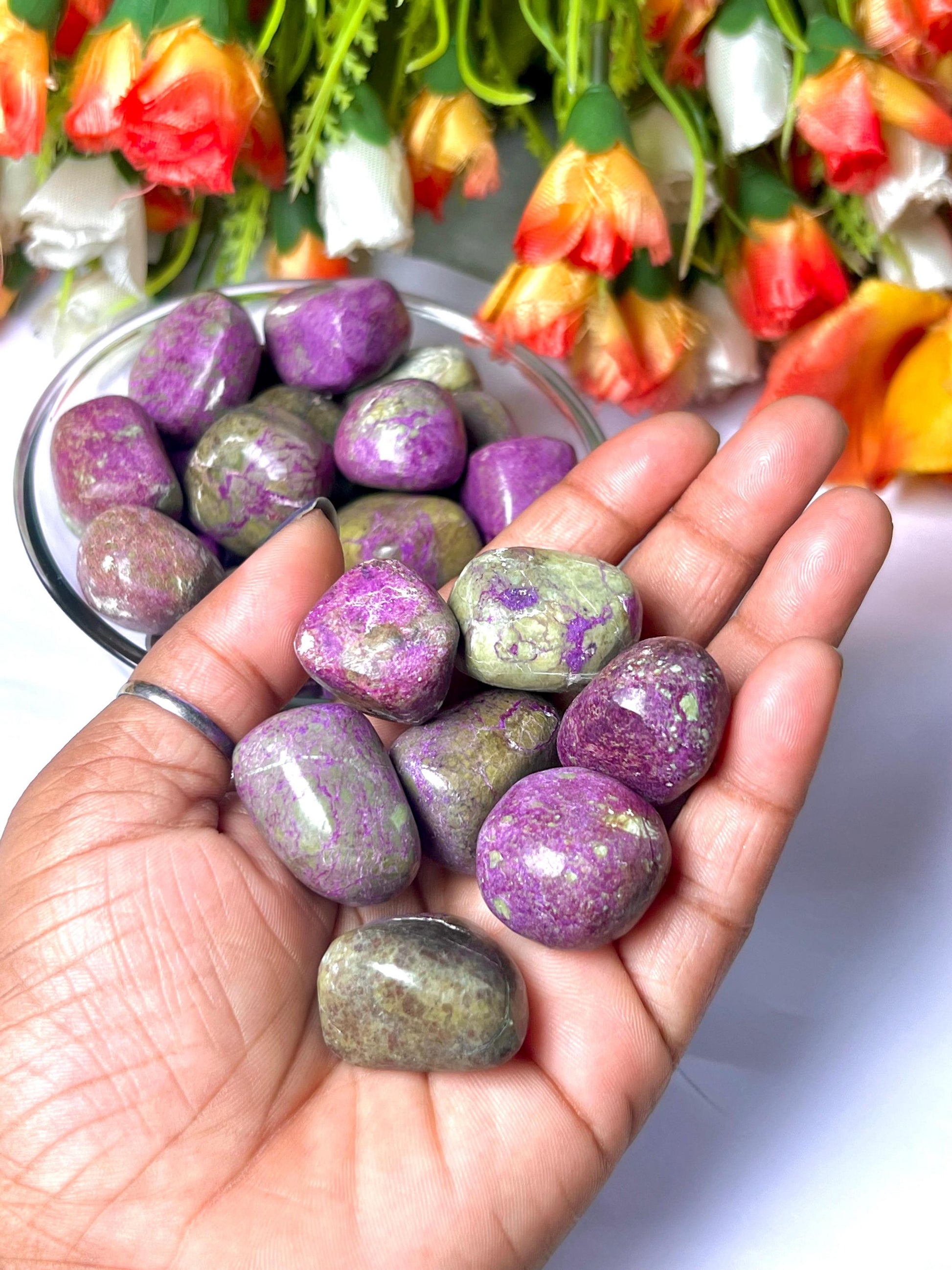 Stichtite Stone Tumbled Stone - Spiritual Stone -Healing Crystals in pack sizes of 1,3,5, and 10 Pieces Quality AAAAA +++++