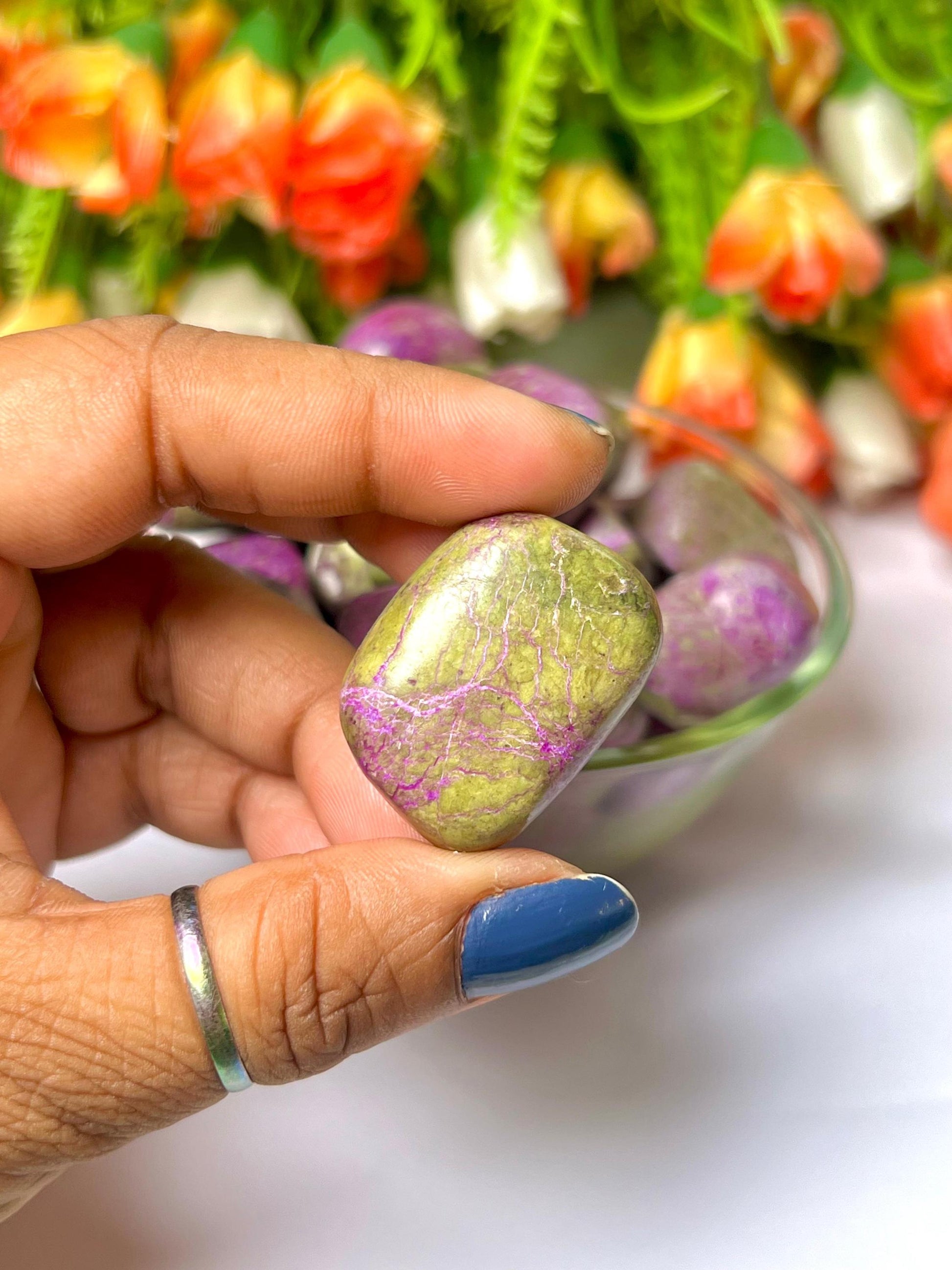 Stichtite Stone Tumbled Stone - Spiritual Stone -Healing Crystals in pack sizes of 1,3,5, and 10 Pieces Quality AAAAA +++++