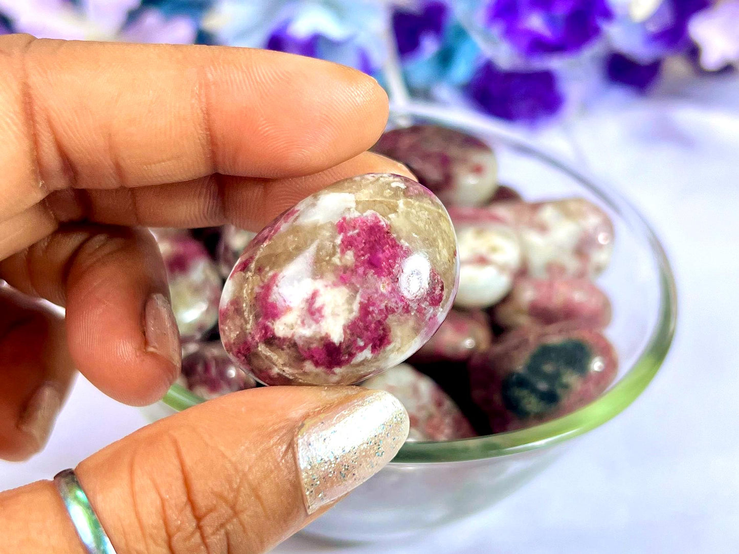 Kakortokite Tumbled Stone - Spiritual Stone -Healing Crystals in pack sizes of 1,3,5, and 10 Pieces Quality AAAAA +++++