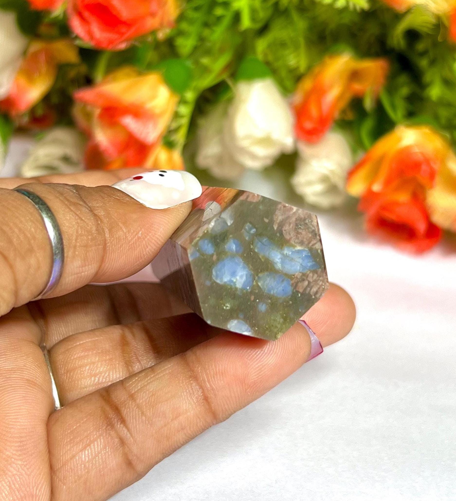 Liberite Que Sera Stone Crystal Tower Pencil Point Generator-Gemstone Pencil  Tower Wand Stone Obelisk -Home Car Decor Decoration 2" To 3.5"