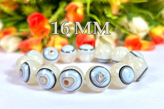 16 MM Gobi Agate Stone Eye Bracelet l Stretchable Bracelet l Unisex Bracelet