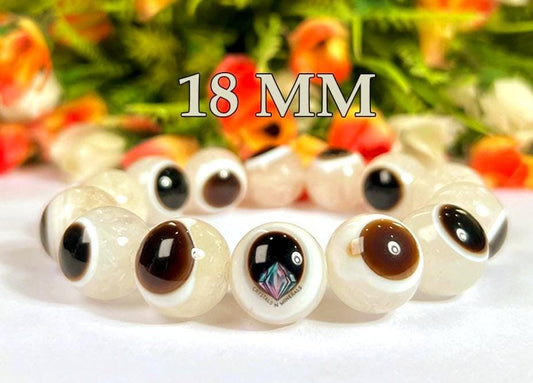 18 MM Gobi Agate Stone Eye Bracelet l Stretchable Bracelet l Unisex Bracelet