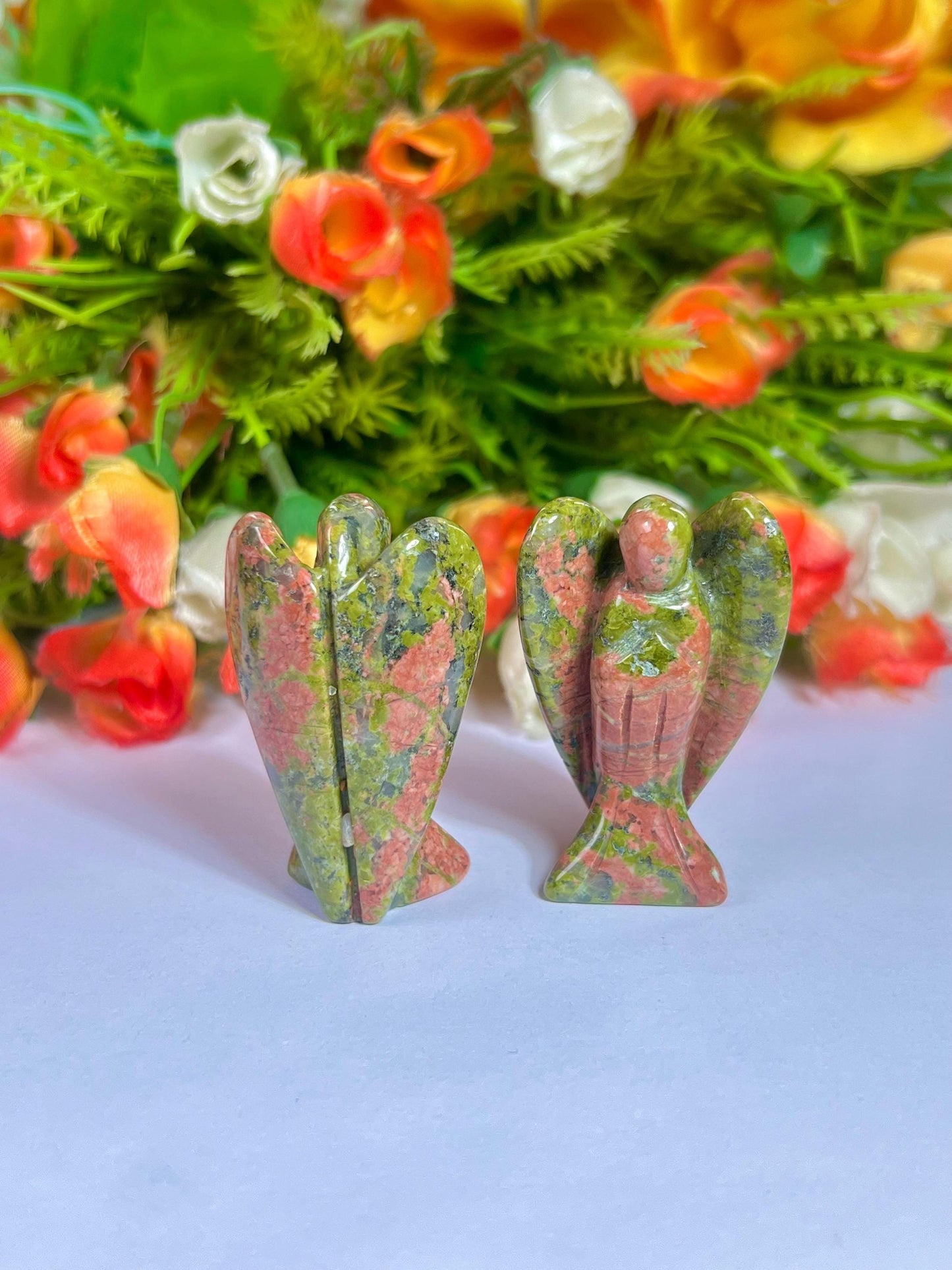 2" Angel Unakite Jasper Stone Guardian Angel blessed Angelic connection