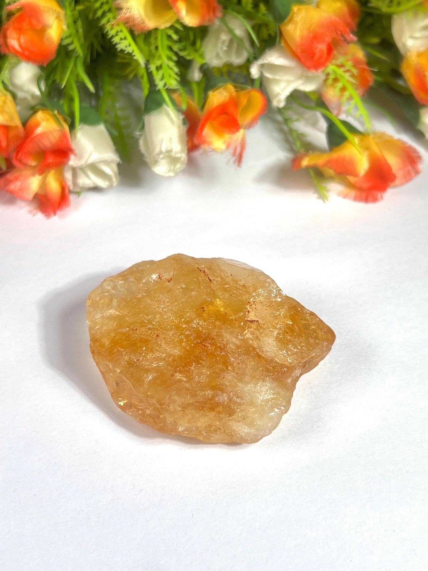 Premium Citrine Stone Natural Rough Stone with Beautiful Rainbow 114 Gram