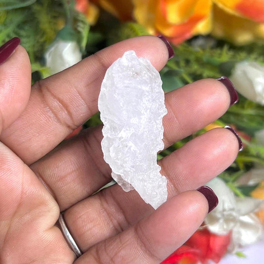 Premium Nirvana Quartz Crystal -Trigonic Quartz - Ice Quartz - Himalayan Quartz-Natural Rough Stone 16 Gram