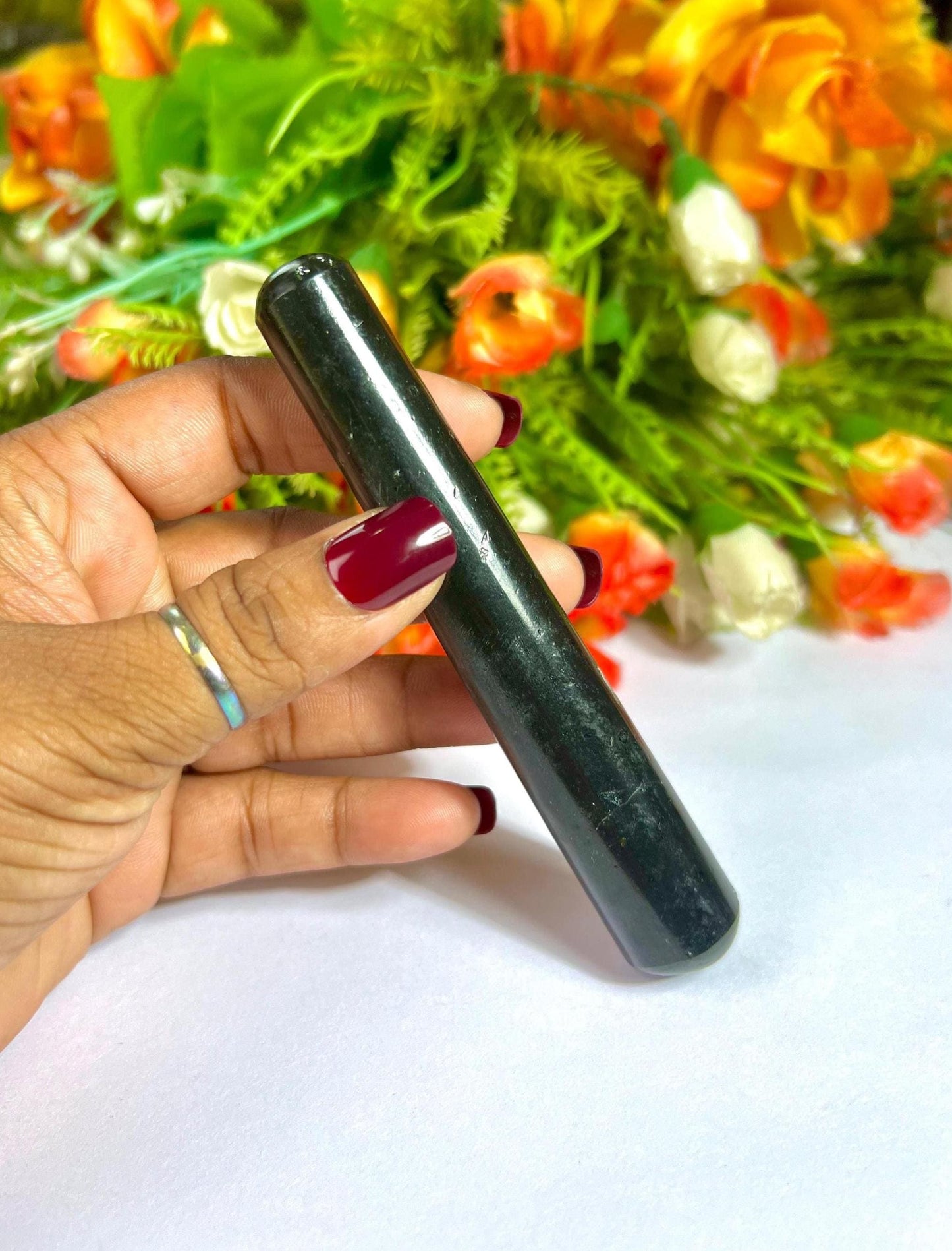 Black Tourmaline Crystal Stone Massager Wand AAAA ++++