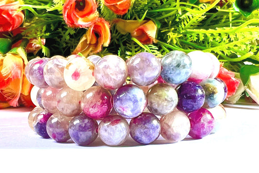 10 MM Unicorn Stone Bracelet l Stretchable Bracelet l Unisex Bracelet