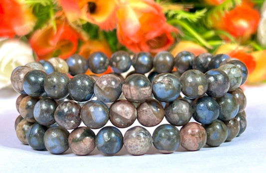 Blue Liberite Stone / Que Sera Stone Bracelet l Stretchable Bracelet l Unisex Bracelet l 8 MM Bracelet