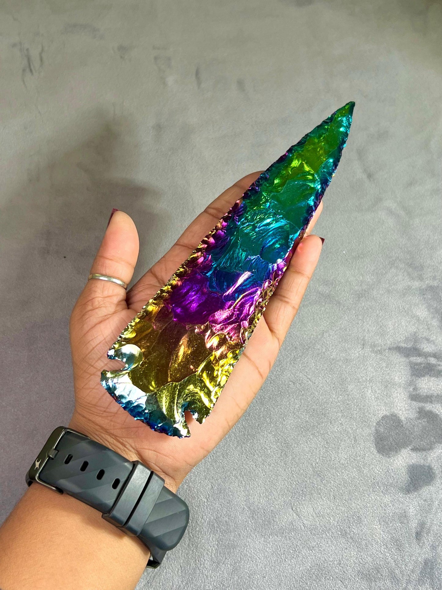 Titanium Aura Quartz Stone Crystal Arrowhead Craft Supplies Jewelry Making Natural Arrow Head Crystal 1" to 10"