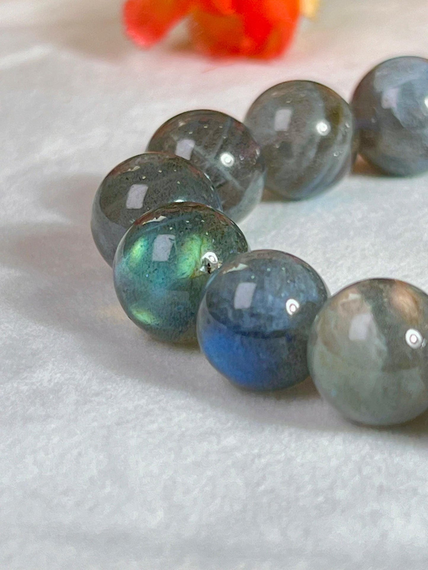 12 MM High Quality Spectrolite Stone Labradorite Stone Bracelet l Stretchable Bracelet l Unisex Bracelet