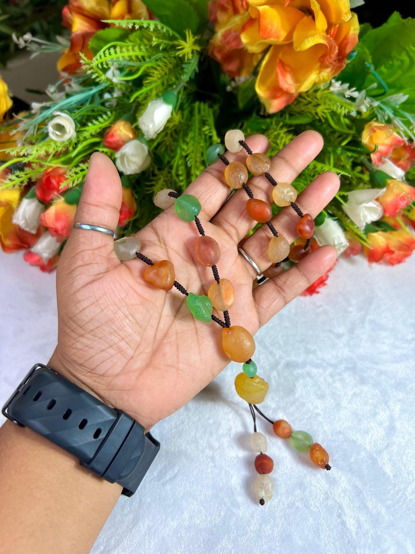 Beautiful Gobi Desert Stone Mala Necklace