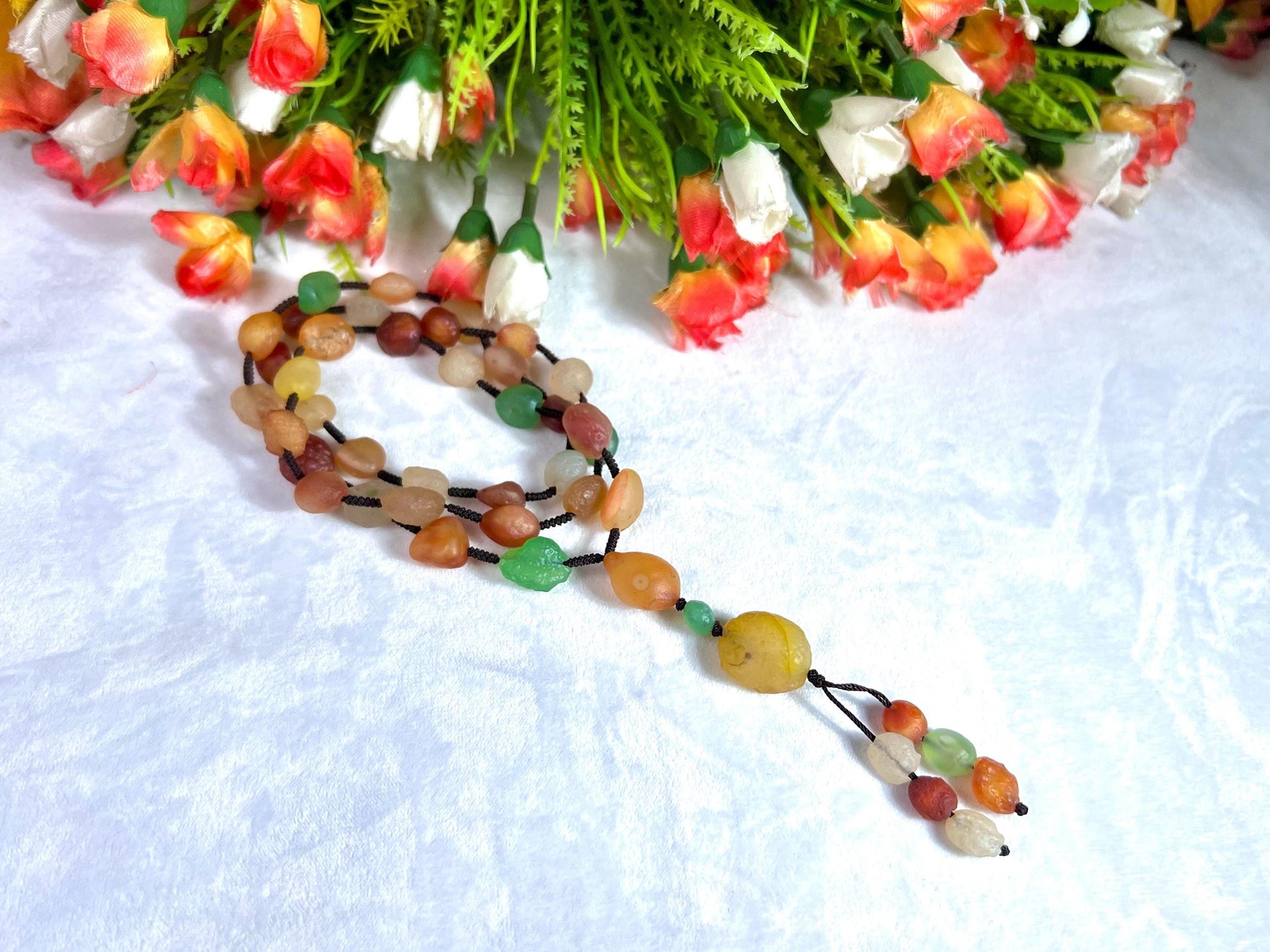 Beautiful Gobi Desert Stone Mala Necklace
