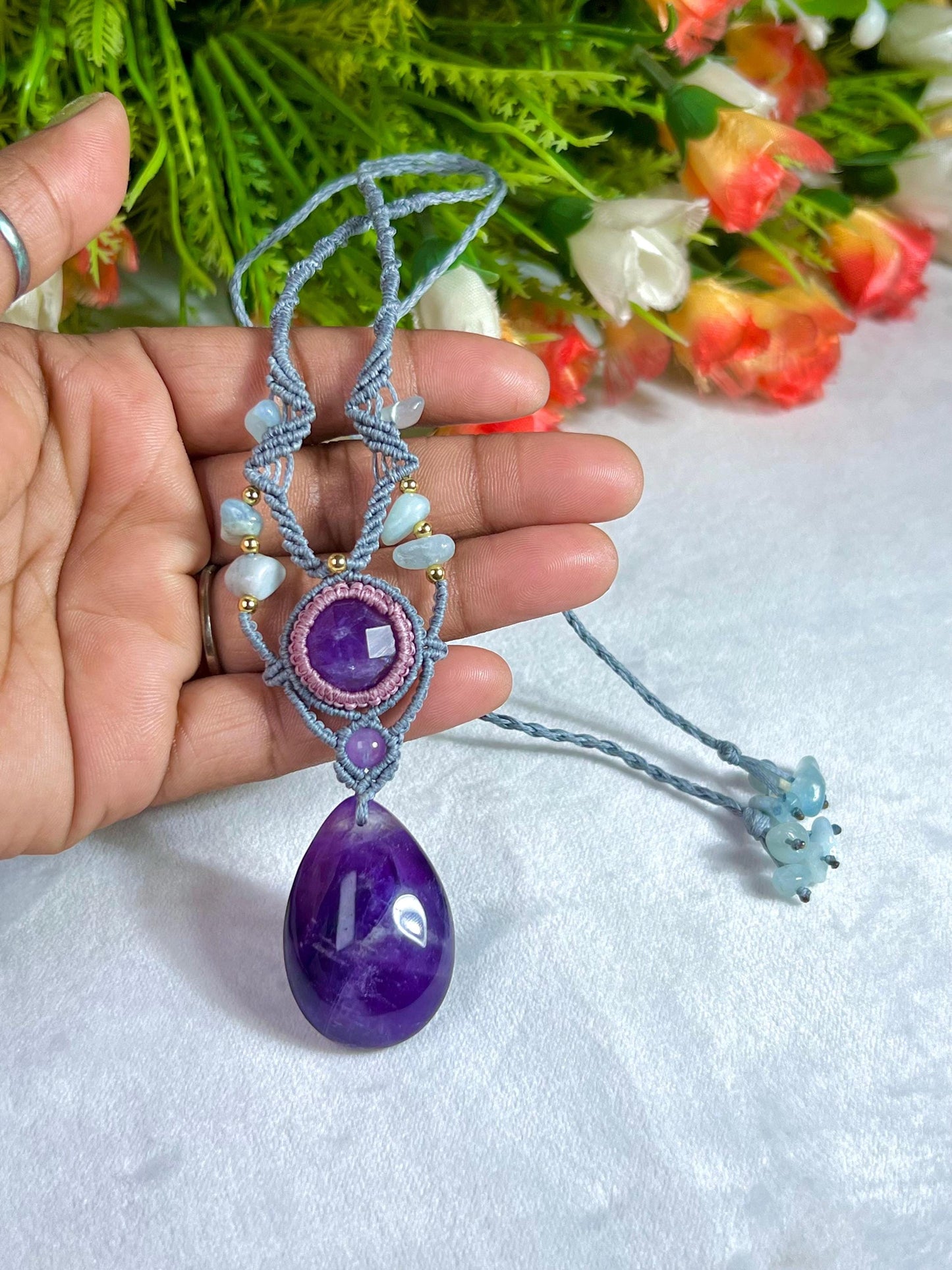 Beautiful Amethyst Stone Necklace
