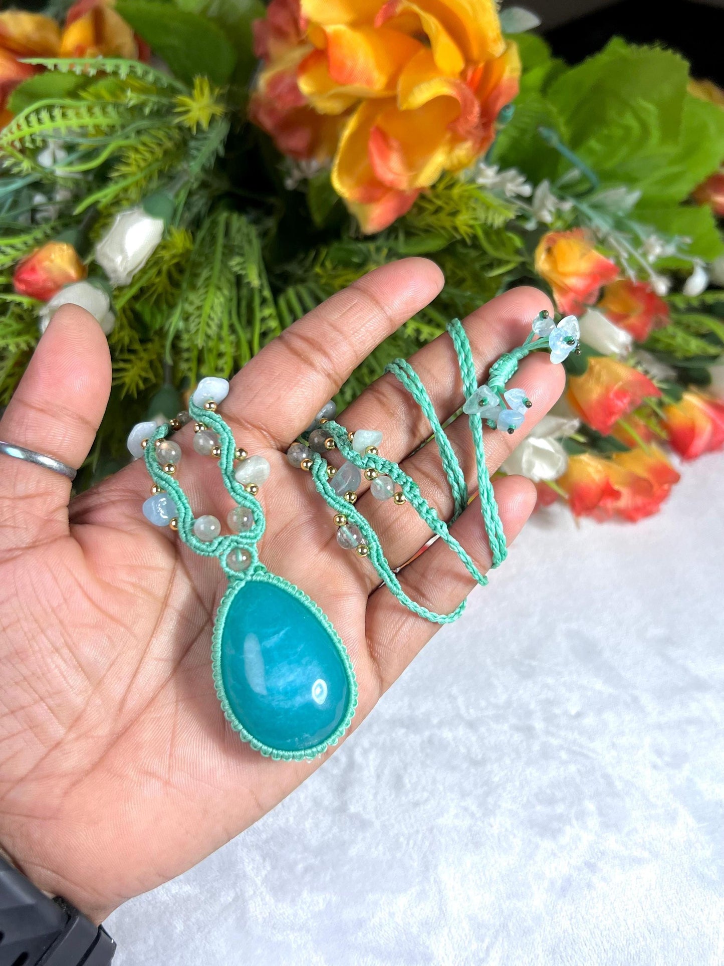 Beautiful Amazonite Stone Necklace