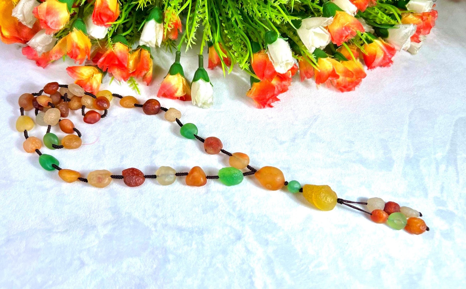 Beautiful Gobi Desert Stone Mala Necklace