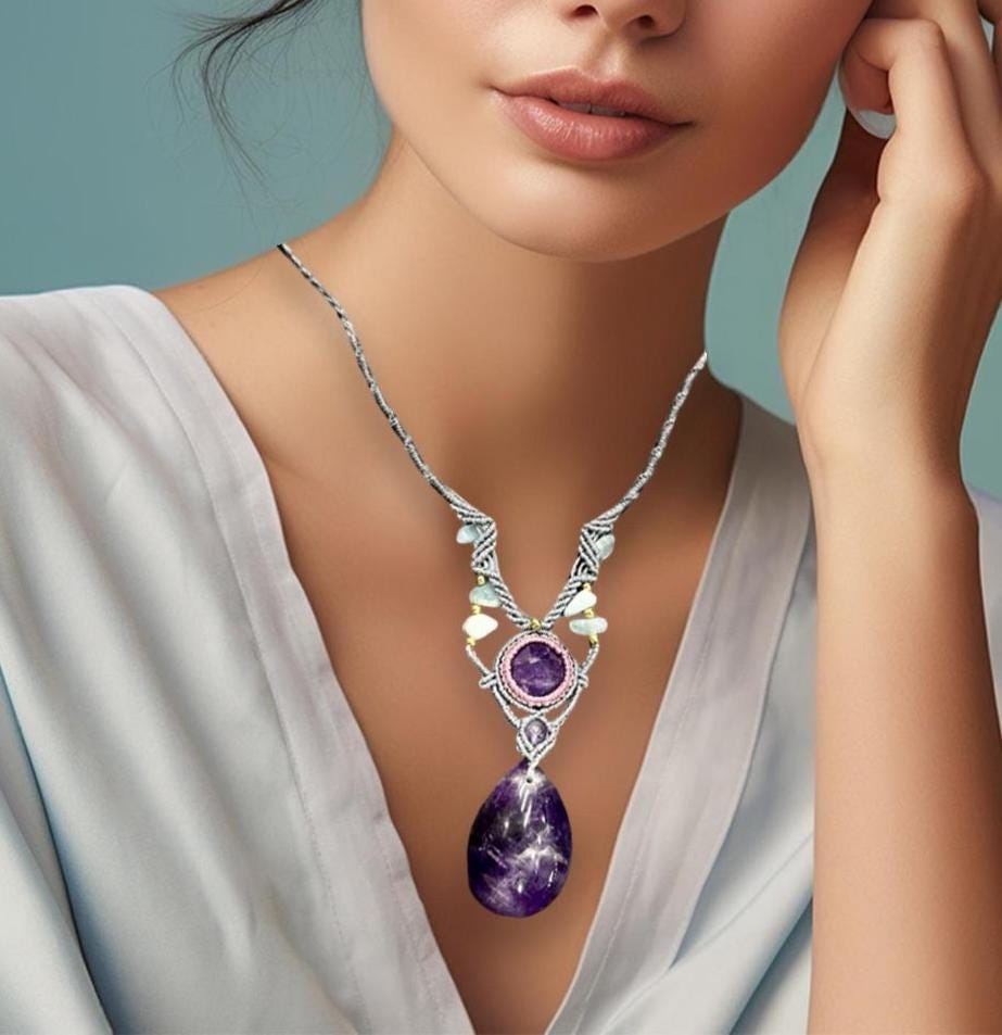 Beautiful Amethyst Stone Necklace
