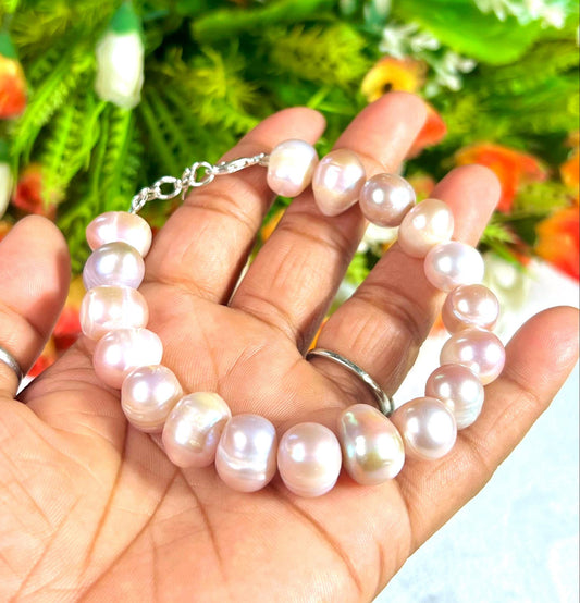 10 MM Pearl Stone Bracelet l Adjustable Bracelet l Unisex Bracelet