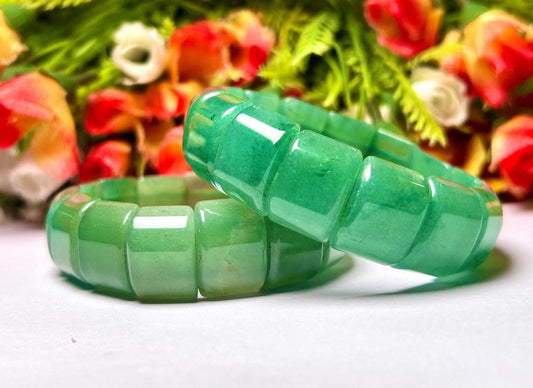 18 MM Green Aventurine Stone Bracelet l Stretchable Bracelet