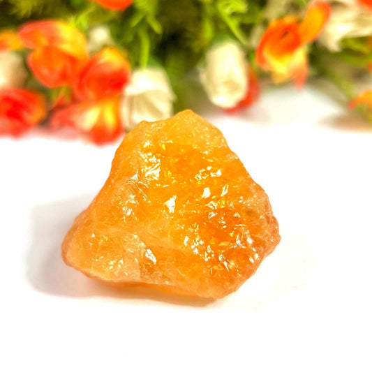 Premium Citrine Stone Natural Rough Stone with Beautiful Rainbow 78 Gram