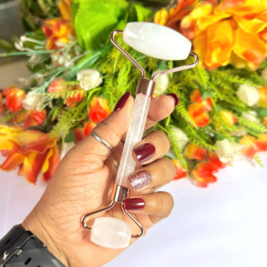 Himalayan Crystal Stone Face Massager Roller AAAA ++++ with Gift Box
