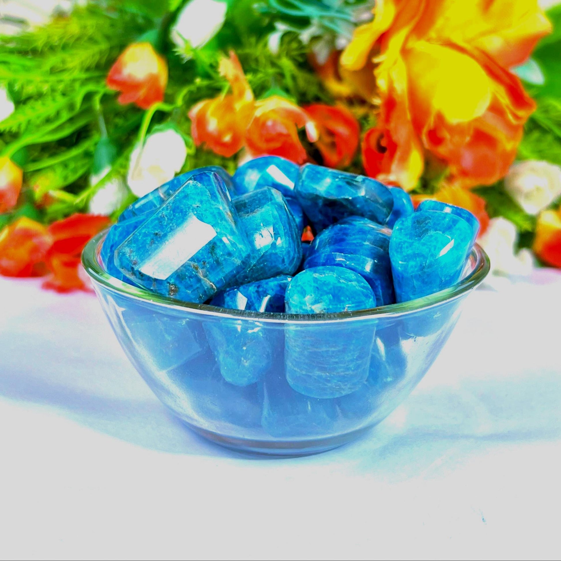 Blue Apatite Stone Tumbled Stone-Spiritual Stone- Healing Crystals in pack sizes of 1,3,5, and 10 Pieces Quality AAAAA +++++