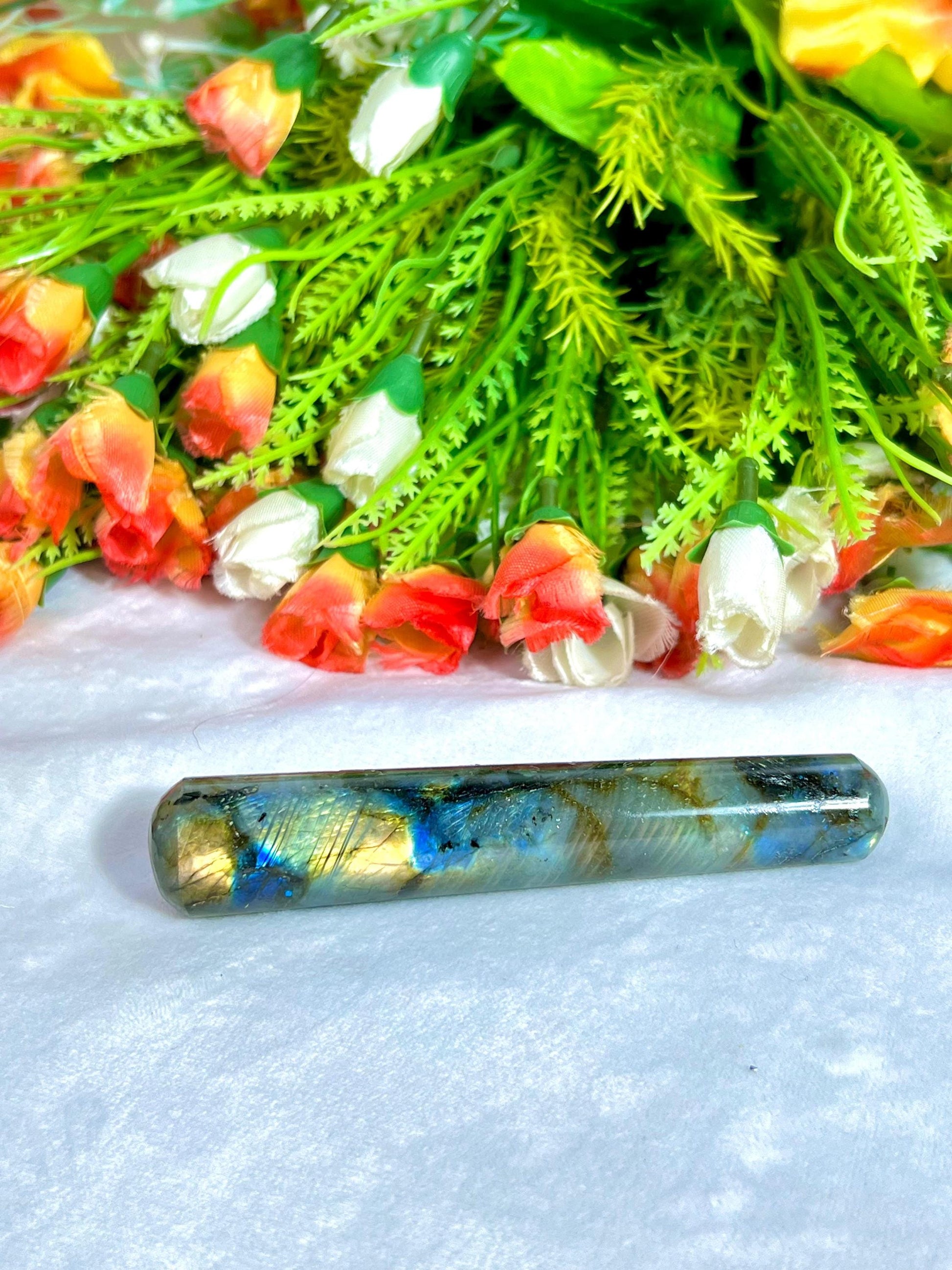 Rainbow Labradorite Crystal Stone Massager Wand AAAA ++++