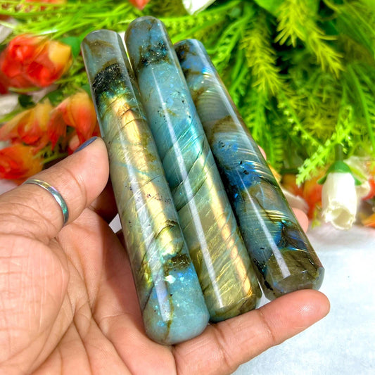 Rainbow Labradorite Crystal Stone Massager Wand AAAA ++++