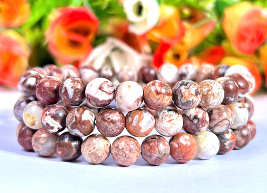 Leopard Skin Jasper Stone Bracelet l Stretchable Bracelet l Unisex Bracelet l 8 MM Bracelet