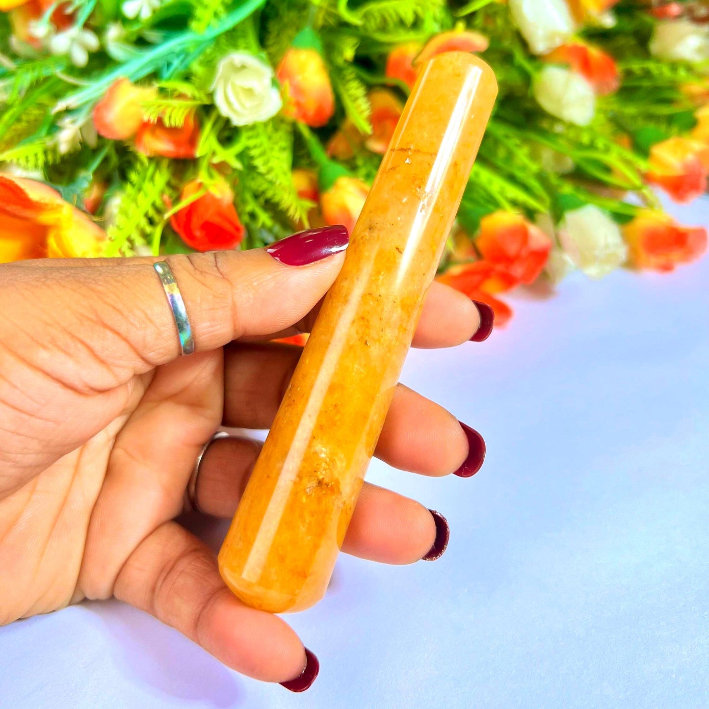 Golden Healer Quartz Crystal Stone Massager Wand AAAA ++++
